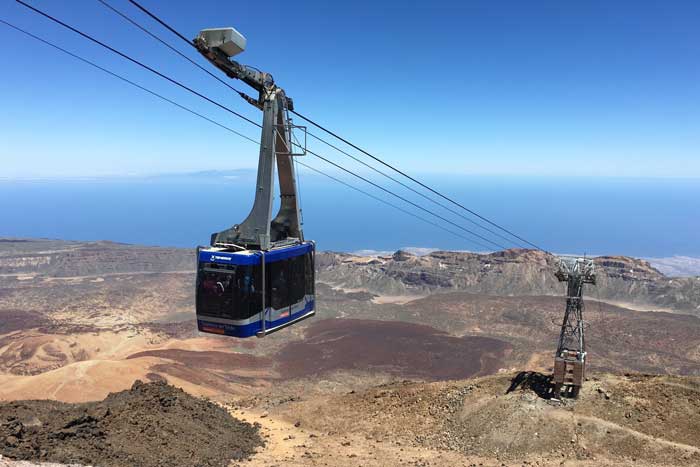 Cabina del Teleférico del Teide en Tenerife