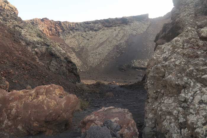 Cráter del Volcán del Cuervo en Lanzarote