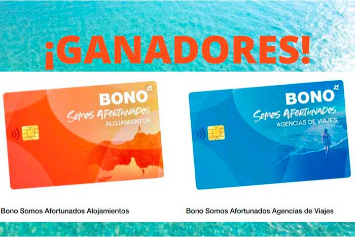 Ganadores del Sorteo del Bono Turístico de Canarias Somos Afortunados
