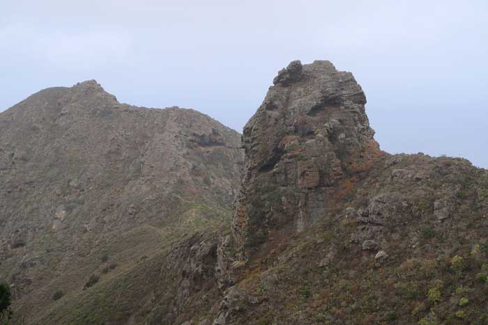 Roque del León de Taganana en el Parque Rural de Anaga en Tenerife Norte