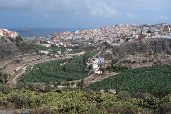 Vistas desde el Mirador de las Casas de Colores en Las Palmas de Gran Canaria