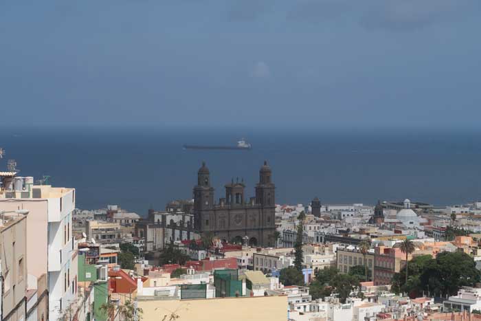 Panorámica de Vegueta y Catedral en Las Palmas de Gran Canaria