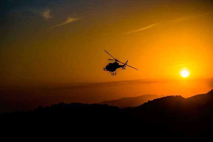 Paseo en helicóptero en Canarias