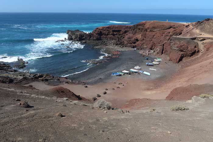 Playa del Charco de los Clicos en El Golfo Lanzarote