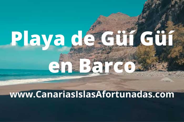 Excursión a la Playa de Güí Güí en Barco en el sur de Gran Canaria